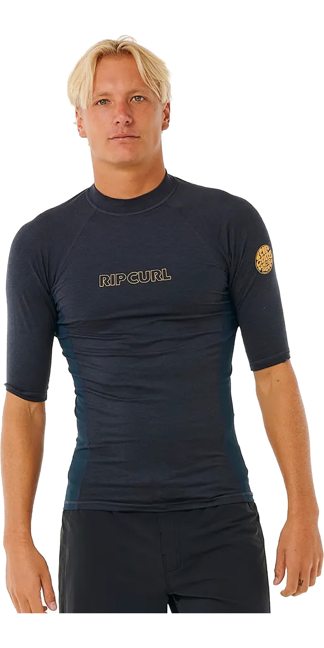 Rip Curl Maglietta Rash Guard Uomo Dawn Patrol - Protezione Solare UPF 50+ Per Surf E Estate